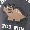 Baby Langarmshirt mit Dino-Applikation