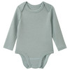 Baby Wolle-Seide-Body mit Schlupfkragen salbei