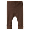 Baby Wolle-Seide-Leggings zum Mitwachsen braun