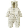 Newborn Schneeoverall mit Igel-Motiven