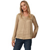Damen Satinbluse mit Raffung