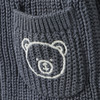 Newborn Strickjacke mit Bär-Stickerei