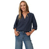 Damen Bluse mit Strukturstreifen