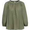 Damen Modal-Bluse mit Knopfleiste dunkelgrün