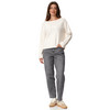 Damen Mom-Jeans mit Used-Waschung