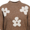 Damen Strickpullover mit Blumenmuster