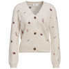 Damen Strickjacke mit Stickerei beige