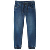 Jongensjeans met elastische tailleband blauw