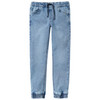 Jongensjeans met elastische tailleband lichtblauw