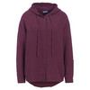 Damen Musselin-Bluse mit Kapuze dunkellila