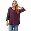 Damen Musselin-Bluse mit Kapuze