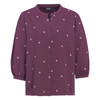 Damen Musselin-Bluse mit Stickerei weinrot