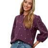 Damen Musselin-Bluse mit Stickerei