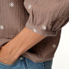 Damen Musselin-Bluse mit Stickerei