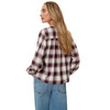 Damen Karobluse mit Knopfleiste