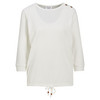 Damen Langarmshirt mit Waffelstruktur weiss