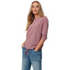 Damen Langarmshirt mit Waffelstruktur