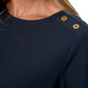 Damen Langarmshirt mit Waffelstruktur