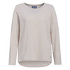 Dames-shirt met lange mouwen en siersnoeren beige