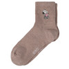 1 Paar Peanuts Socken mit Stickerei hellbraun