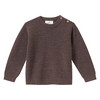 Baby Merino-Strickpullover unifarben braun