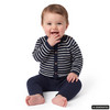 Baby Merino-Strickjacke mit Streifen