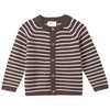Baby Merino-Strickjacke mit Streifen