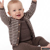 Baby Merino-Strickjacke mit Streifen