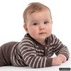 Newborn Merino-Strickjacke mit Streifen