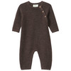 Newborn Merino-Overall unifarben braun