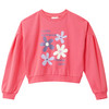 Mädchen Sweatshirt mit Blumen-Print pink