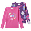 2 Mädchen Langarmshirts im Set pink / lila