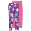 2 Mädchen Leggings im Set pink / lila