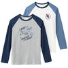 2 Jungen Langarmshirts mit Raglanärmeln