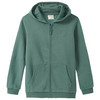 Jungen Sweatjacke im Basic-Look dunkelgrün