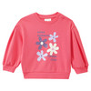 Baby Sweatshirt mit Blumen-Print pink