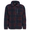 Herren Teddyjacke mit Fleecefutter dunkellila / dunkelblau / braun