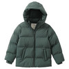 Kinder Pufferjacke in Unifarben dunkelgrün