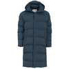 Heren puffermantel met capuchon donkerblauw