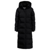 Dames puffermantel met capuchon zwart