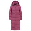 Dames puffermantel met capuchon roze