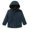 Parka voor jongens, gevoerd met teddypluche donkerblauw
