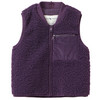 Meisjesvest van teddypluche donkerpaars