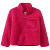 Kinder-teddyjasje met corduroyzakje rood