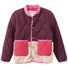 Mädchen Jacke mit Flächenteiler dunkelrot / pink
