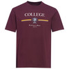 Herren T-Shirt mit Print weinrot