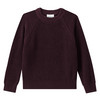 Mädchen Strickpullover mit Rippstruktur aubergine