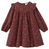 Mädchen Musselin-Kleid mit Blümchen braun