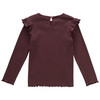 Mädchen Langarmshirt mit Rippstruktur