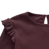 Mädchen Langarmshirt mit Rippstruktur